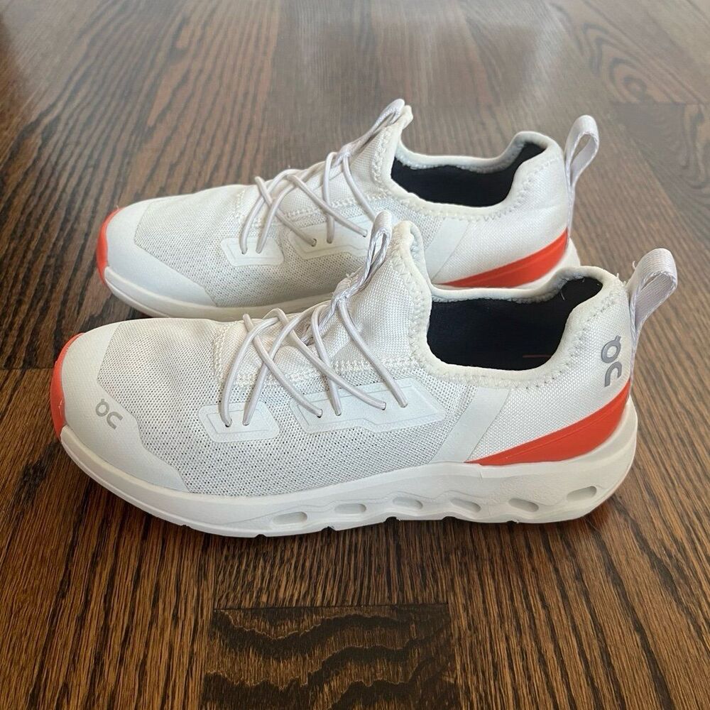 On Running Kids White Orange Cloudleap (K1)